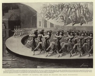 Der Orient in Olympia, der Tanz der Amazonen und Schlangenverehrer
